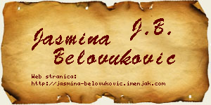 Jasmina Belovuković vizit kartica